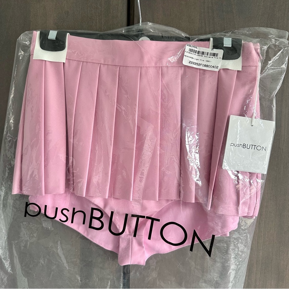 pushBUTTON Pink Pleated Mini Skort NEW IN PACKAGING